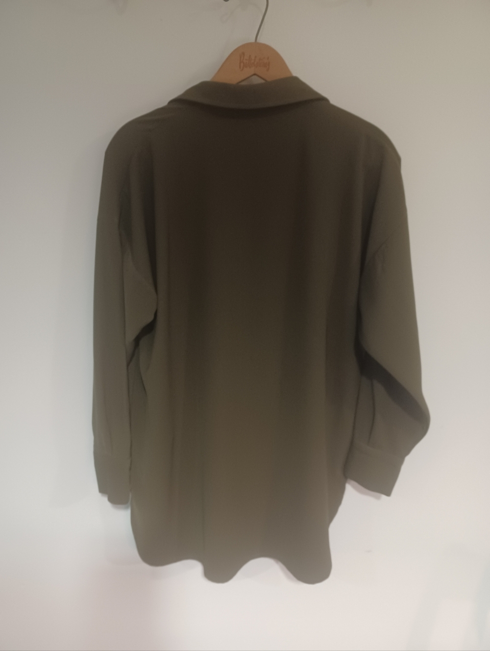 Olive Green Button Down Shirt - Picture 4 of 10